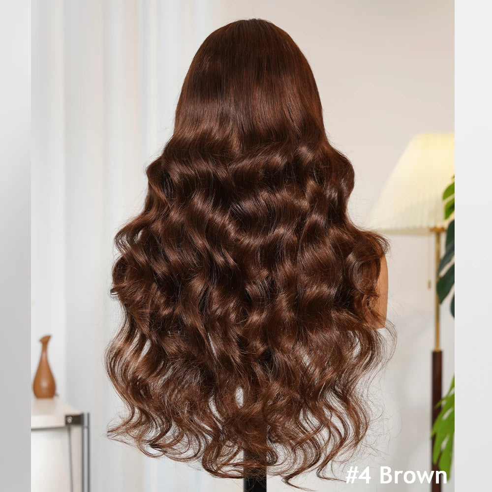 13x6 Balayage Caramel Ombre Glueless Wig Loose Body Wave With Drawstring 100% Human Hair Wig Pre Plucked Bleached Knots 220%