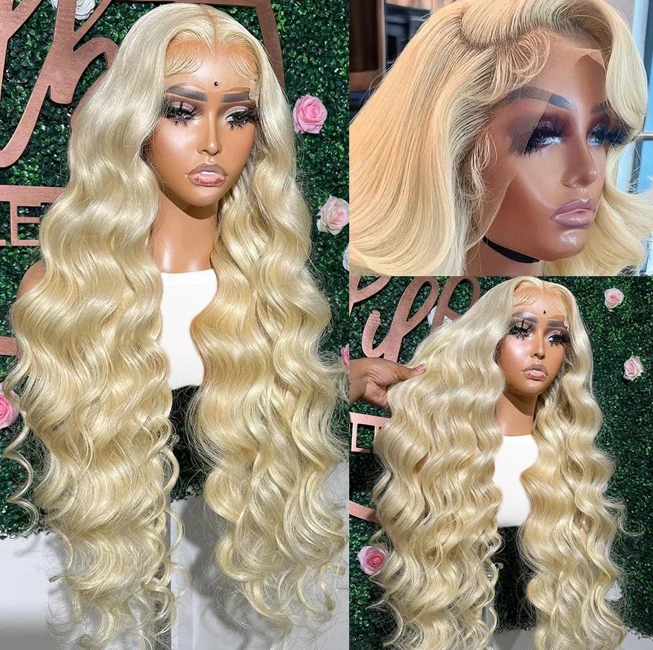 300 Density 30 40 50 Inch 613 HD Lace Frontal Human Hair Wig 13x6 Colored Blonde Raw Body Wave Lace Front 100% Human Hair Wigs