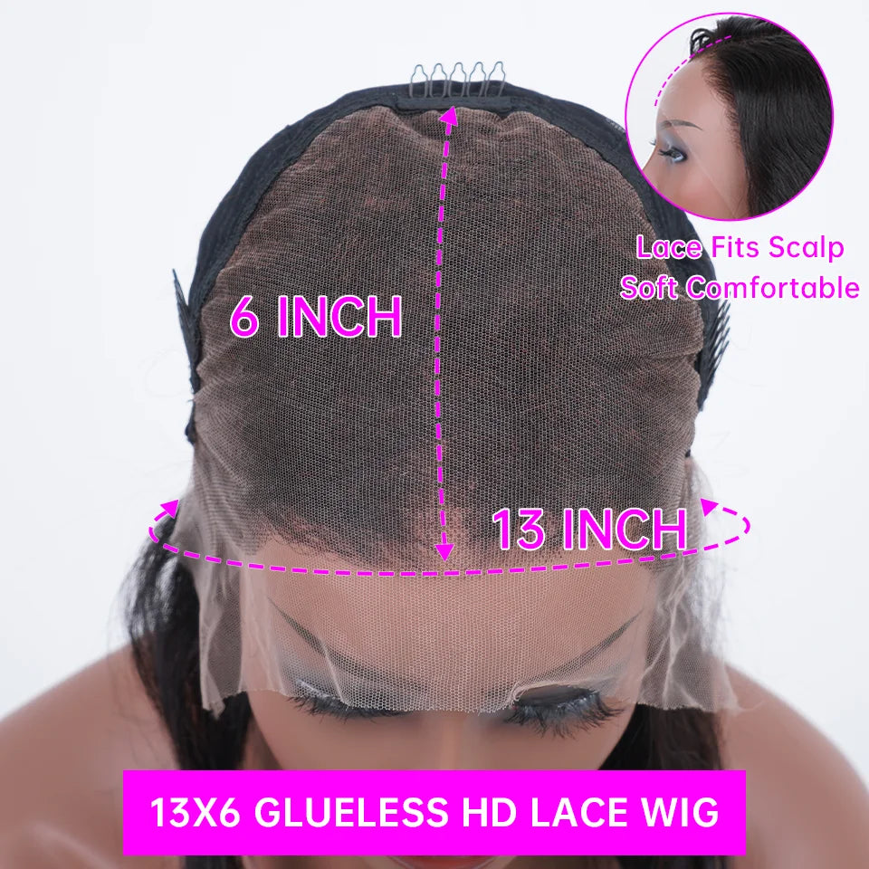 40 42 Inch Curly Lace Front Human Hair Wigs For Black Women Pre Plucked Transparent 13x4 Deep Wave Frontal Wig 13x6 Hd Lace Wig