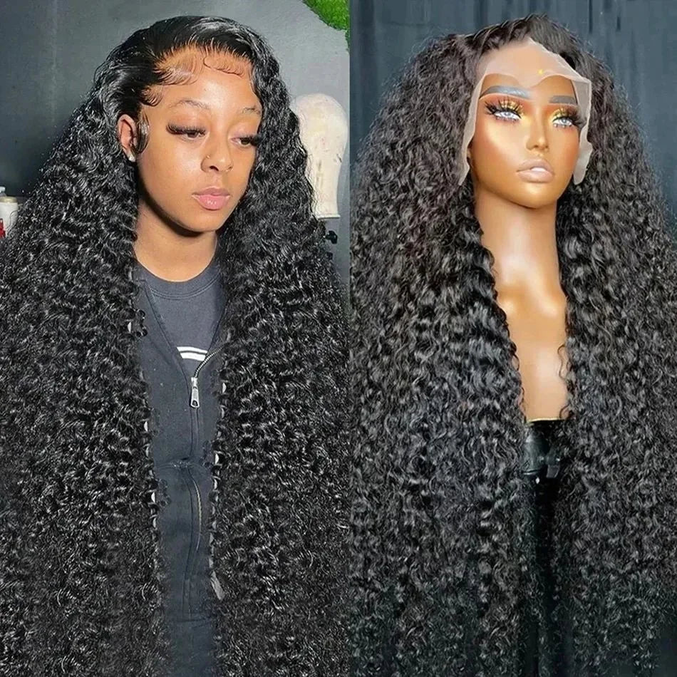 250 Density Curly Human Hair Wigs For Women 13x6 Hd Lace Frontal Wig Brazilian 13x4 Deep Wave Lace Front Wig 360 PrePlucked Lace