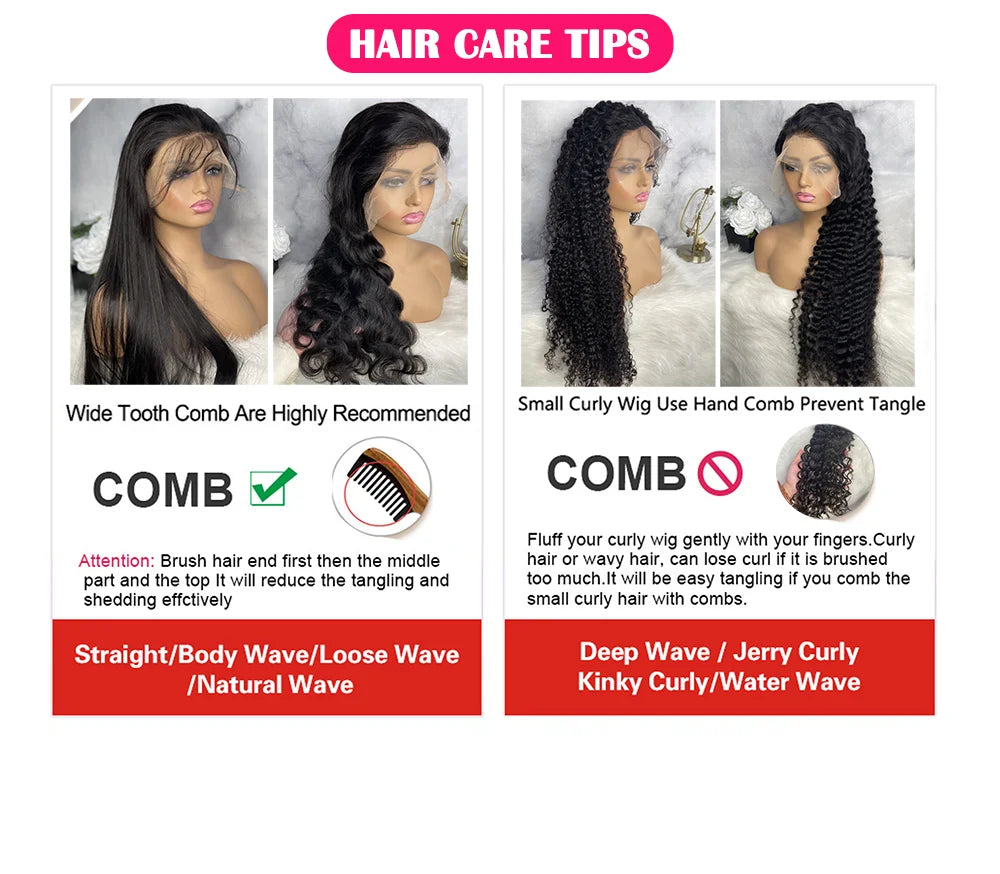 250 Density Curly Human Hair Wigs For Women 13x6 Hd Lace Frontal Wig Brazilian 13x4 Deep Wave Lace Front Wig 360 PrePlucked Lace