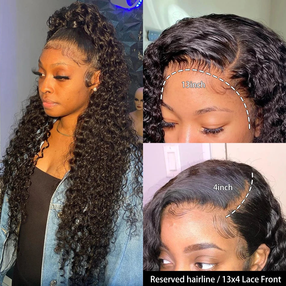 Kinky Curly 13x6 Lace Front Wigs Jerry Curly 100% Human Hair Wigs Transparent Lace 4x4 Closure Wigs For Women Brazilian On Sale