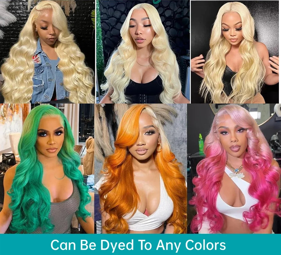 300 Density 30 40 50 Inch 613 HD Lace Frontal Human Hair Wig 13x6 Colored Blonde Raw Body Wave Lace Front 100% Human Hair Wigs