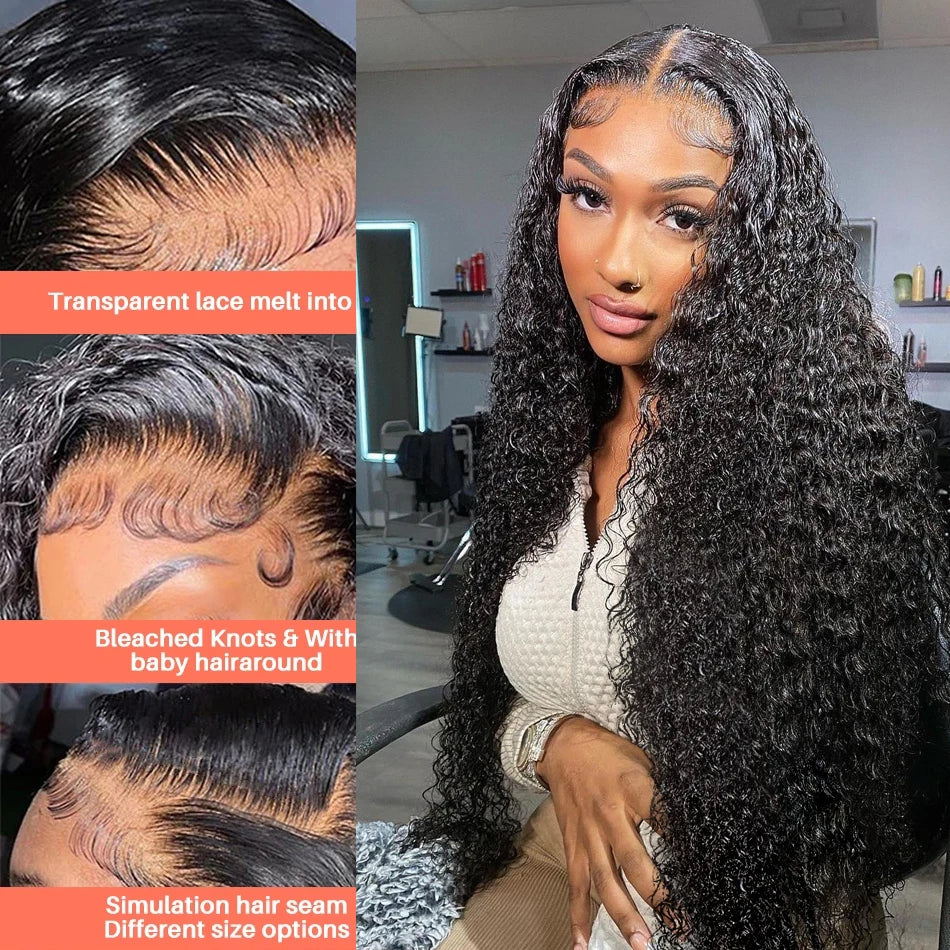 Kinky Curly 13x6 Lace Front Wigs Jerry Curly 100% Human Hair Wigs Transparent Lace 4x4 Closure Wigs For Women Brazilian On Sale