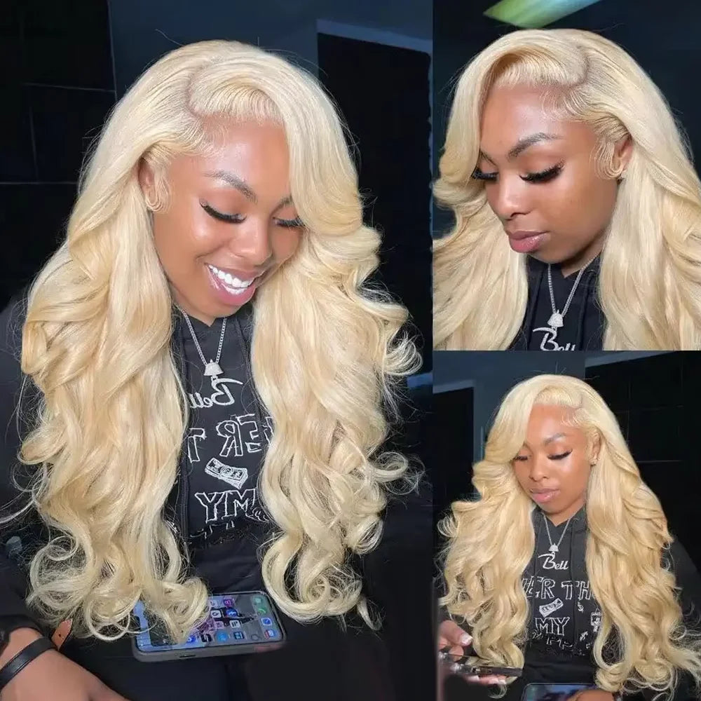 300 Density 30 40 50 Inch 613 HD Lace Frontal Human Hair Wig 13x6 Colored Blonde Raw Body Wave Lace Front 100% Human Hair Wigs