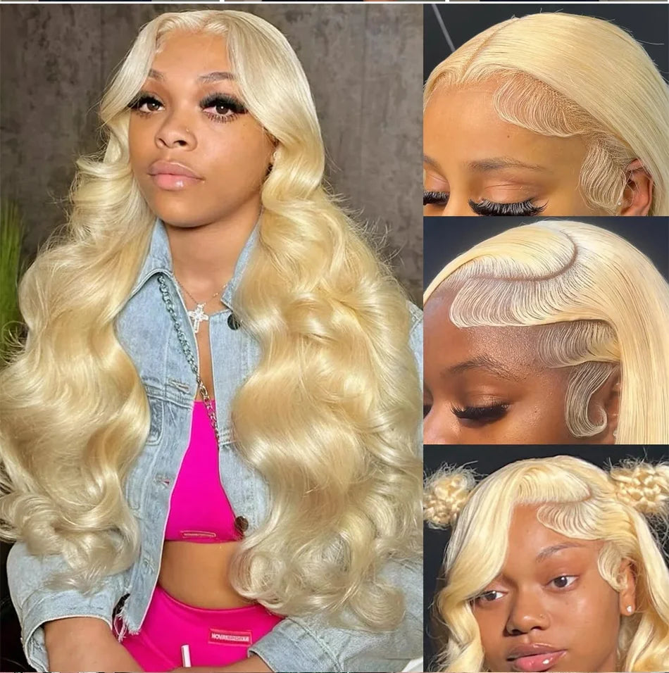 300 Density 30 40 50 Inch 613 HD Lace Frontal Human Hair Wig 13x6 Colored Blonde Raw Body Wave Lace Front 100% Human Hair Wigs