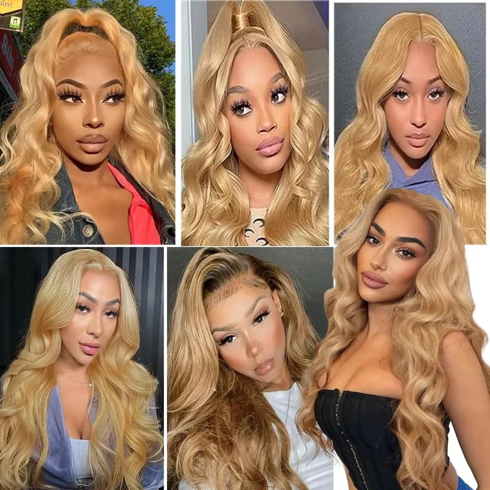 #27 Honey Blonde Body Wave Human Hair Bundles Hair Weave Human Hair Extensions Body Wave Hair Weft Human Hair For Women