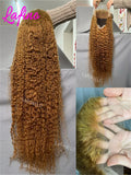 Honey Blonde Human Hair Wig Curly Wigs 13x6 Hd Lace Frontal Wig 13x4 Deep Wave Frontal Wig 30 Inch #27 Colored Human Hair Wigs