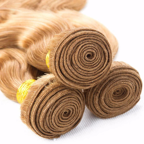 #27 Honey Blonde Body Wave Human Hair Bundles Hair Weave Human Hair Extensions Body Wave Hair Weft Human Hair For Women